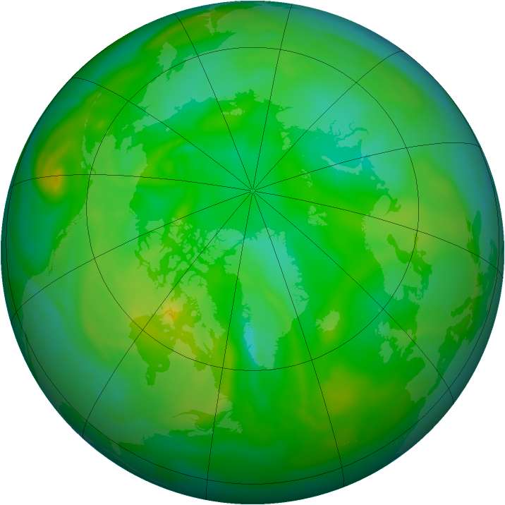 Arctic ozone map for 19 July 2006